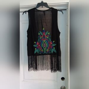 NWOT Embroidered Vest